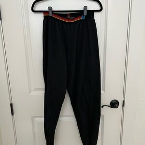 Aviator Nation Black Joggers with Colorful Waistband